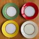 Set of 6 colored glass plates
