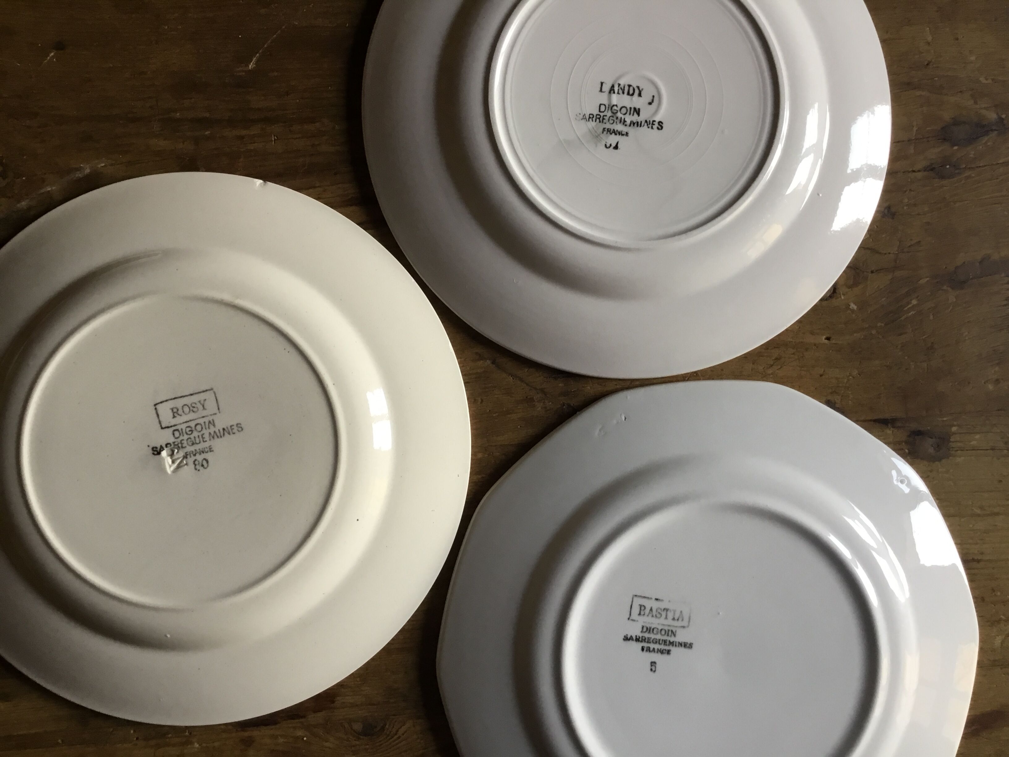 Digoin Sarreguemines dessert plates