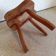 Freeform elm burl tripod coffee table