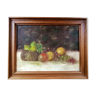 Still life with fruit signed, dated and framed 54cmX42cm
