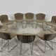 Set of 10 Wire chairs by Harry Bertoia for Knoll