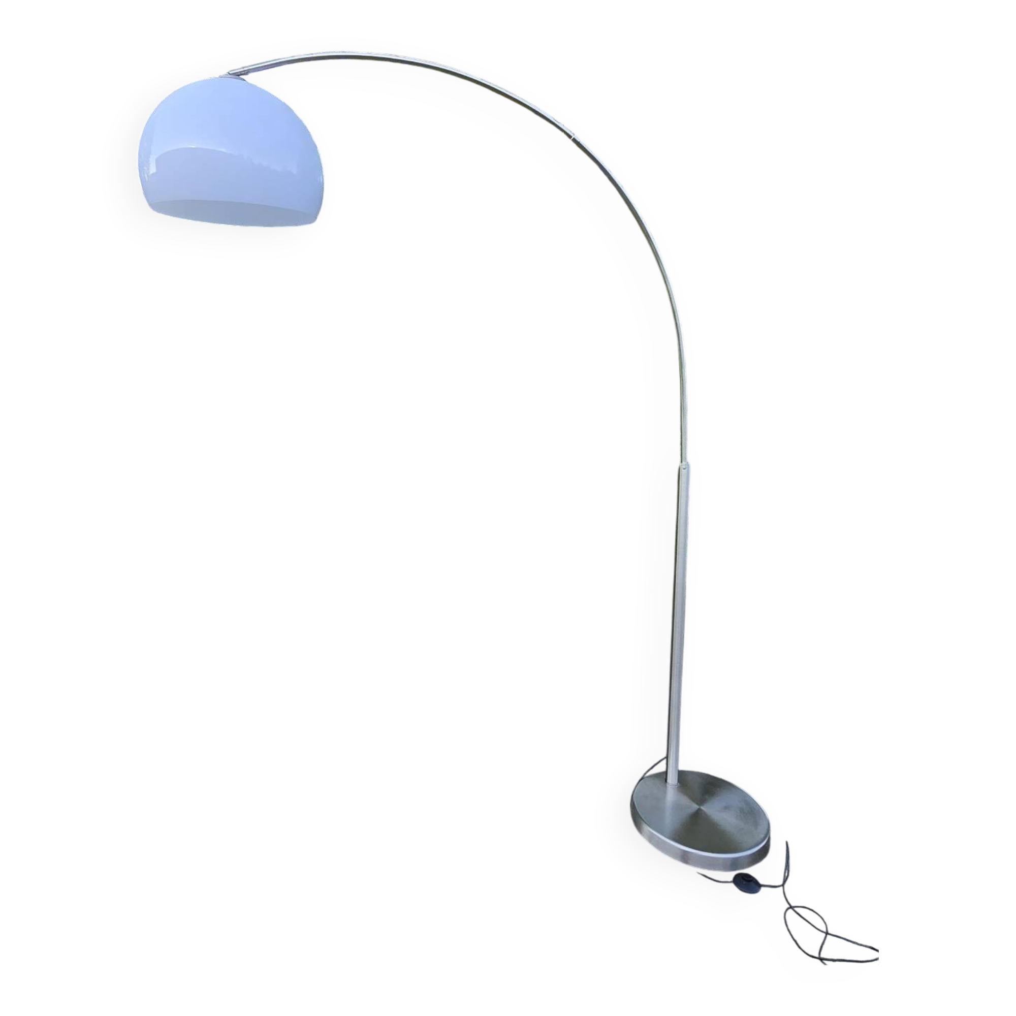 Vintage offset arc floor lamp
