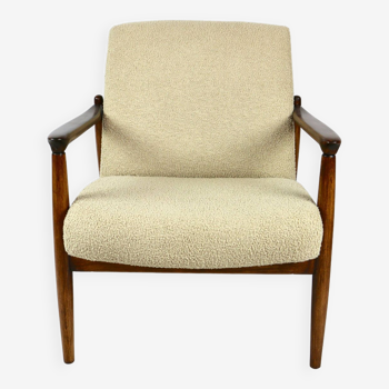 GFM-64 Armchair in Beige Bouclé attributed to Edmund Homa, 1970s