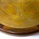 Vintage round coffee table in rosewood and brass