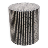 Pearlescent Mosaic Coffee Table Black&Cream 40x43 cm