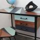 Child's desk and his chair in formica graphic patterns and his chair