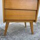 Vintage 1960s chest of drawers with compass legs and 6 slanted drawers