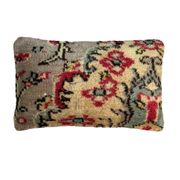 Vintage turkish rug cushion cover, 30 x 50 cm