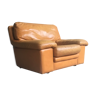 Roche Bobois leather armchair - cognac - 1990