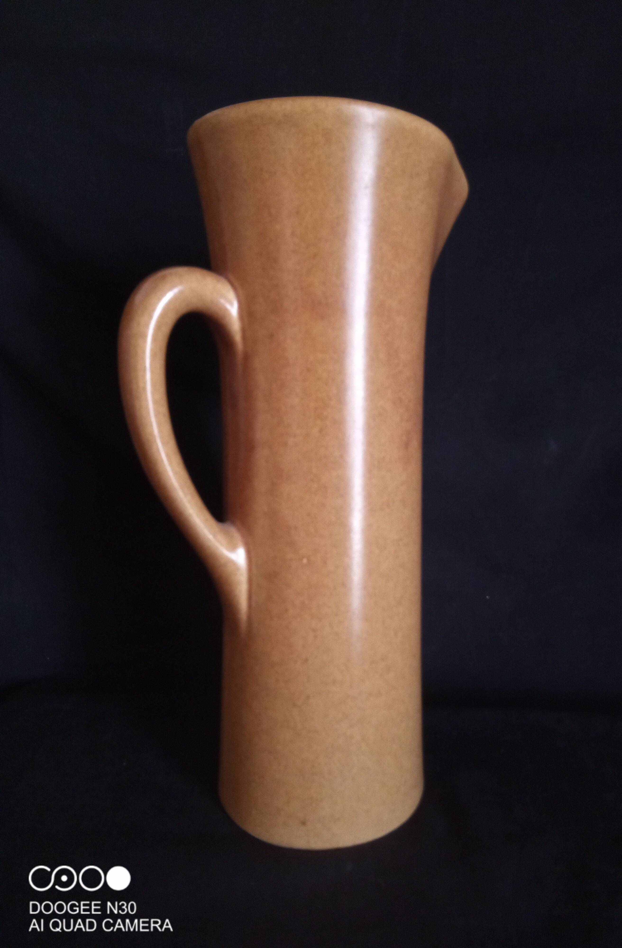 Art Deco ceramic water carafe, signed