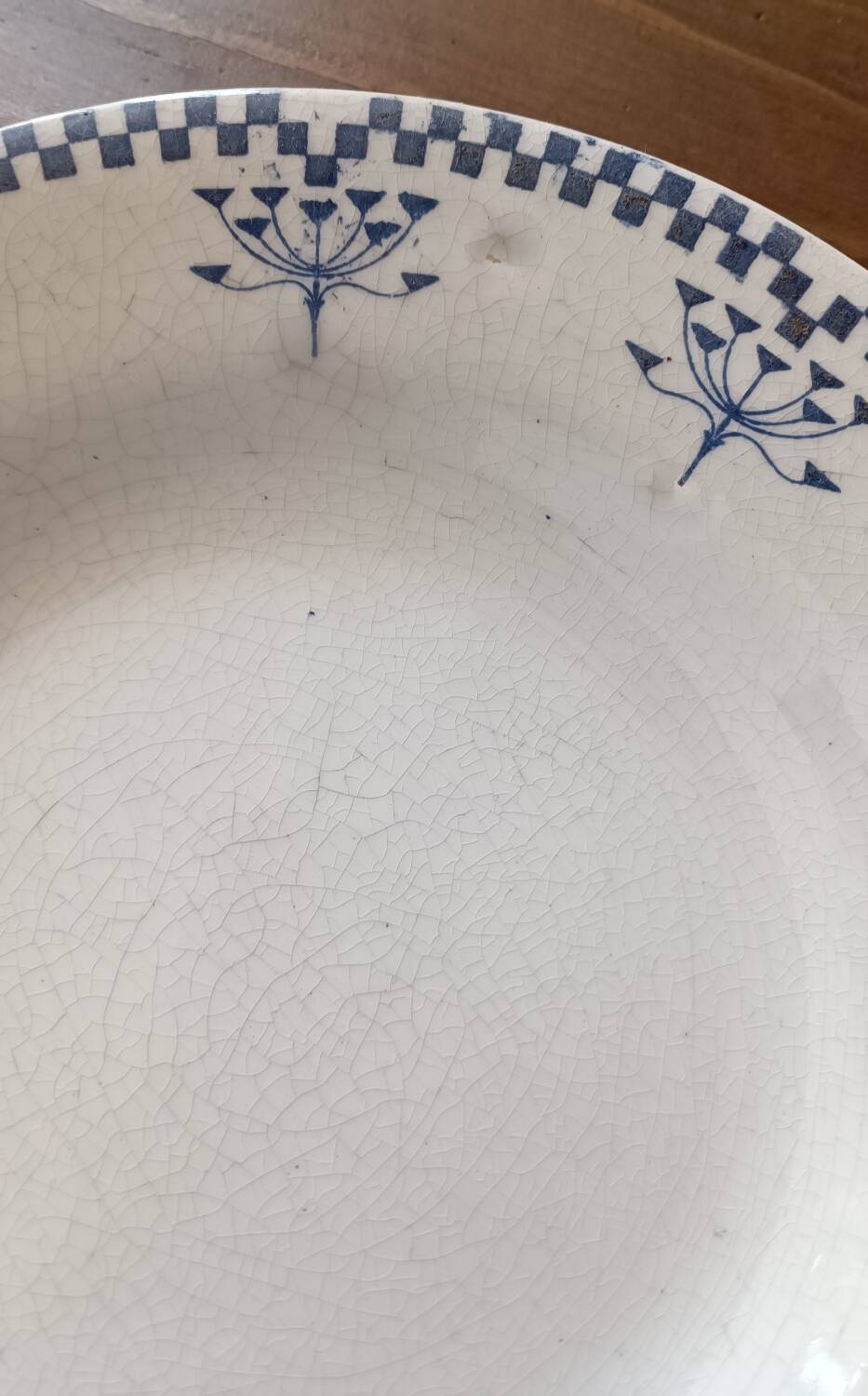 Set of Creil-Montereau Damier plates