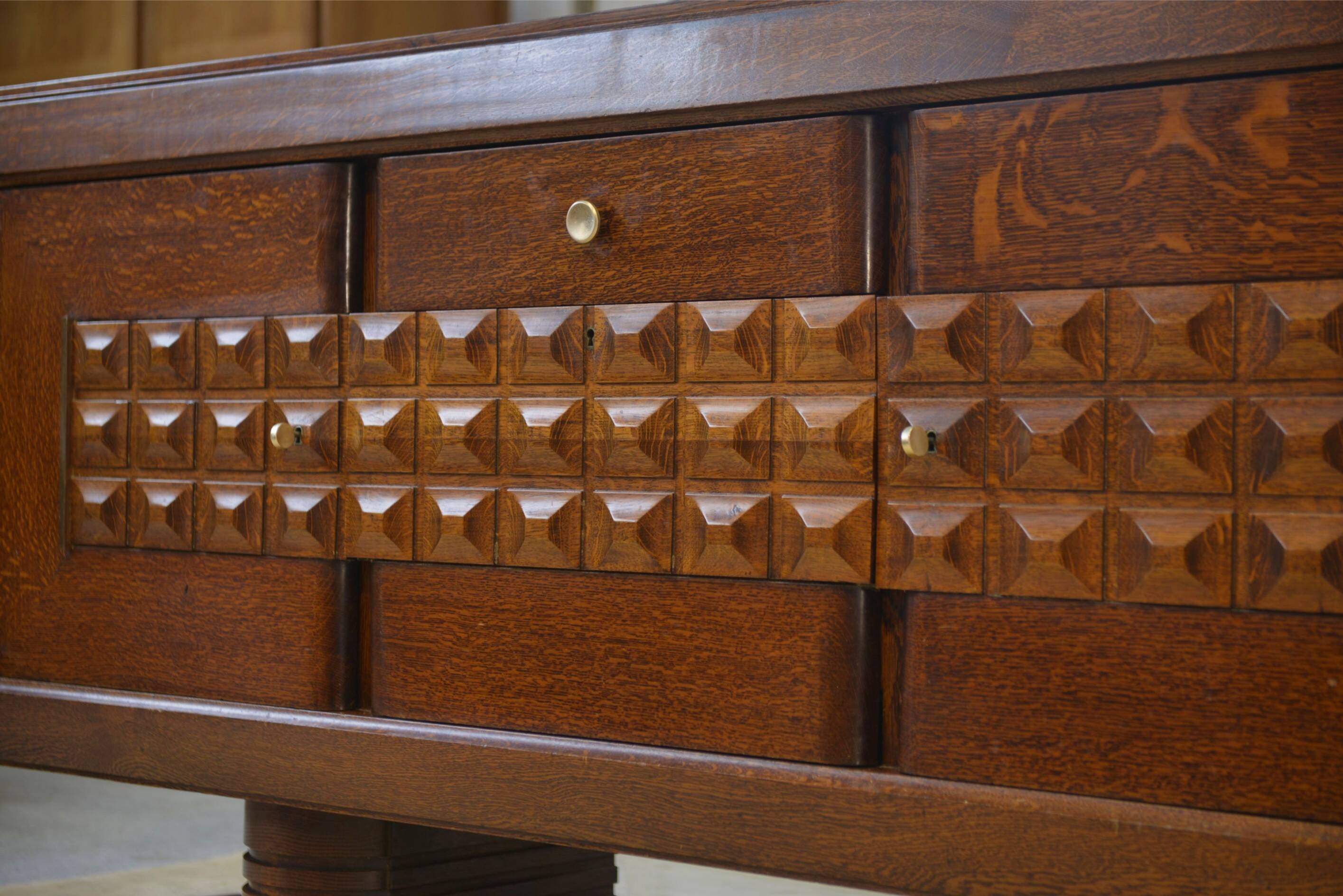Brutalist sideboard attributed to Charles Dudouyt 1940s