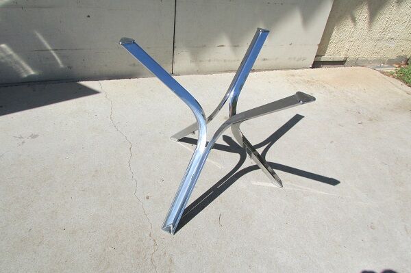 Chrome and glass table