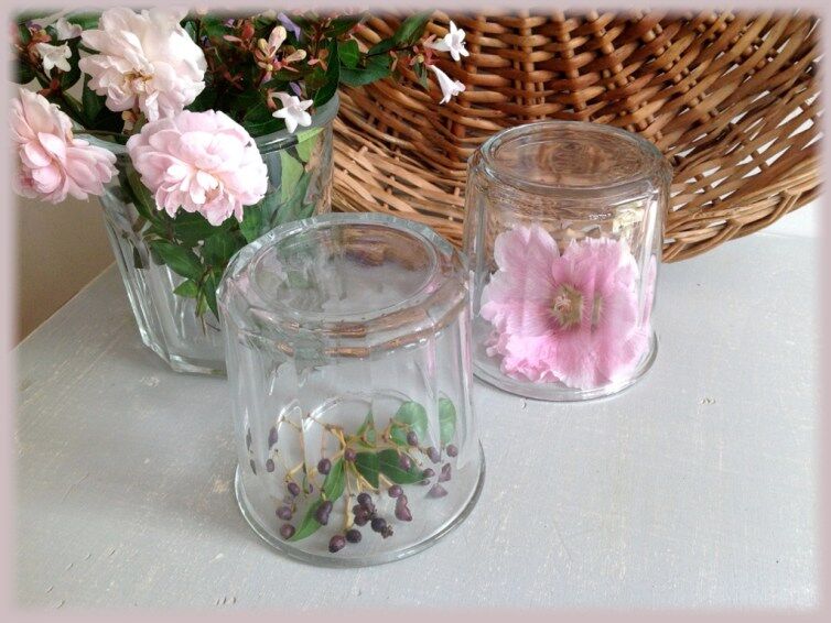 Ensemble de 4 pots à confiture anciens