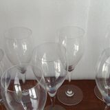 8 Baccarat water glasses signed Saint Remy model