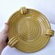 Vintage fruit bowl basket ocher ceramic art deco style