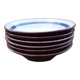 6 assiettes creuse céramique année 60 de MBFA Pornic modèle Gobi