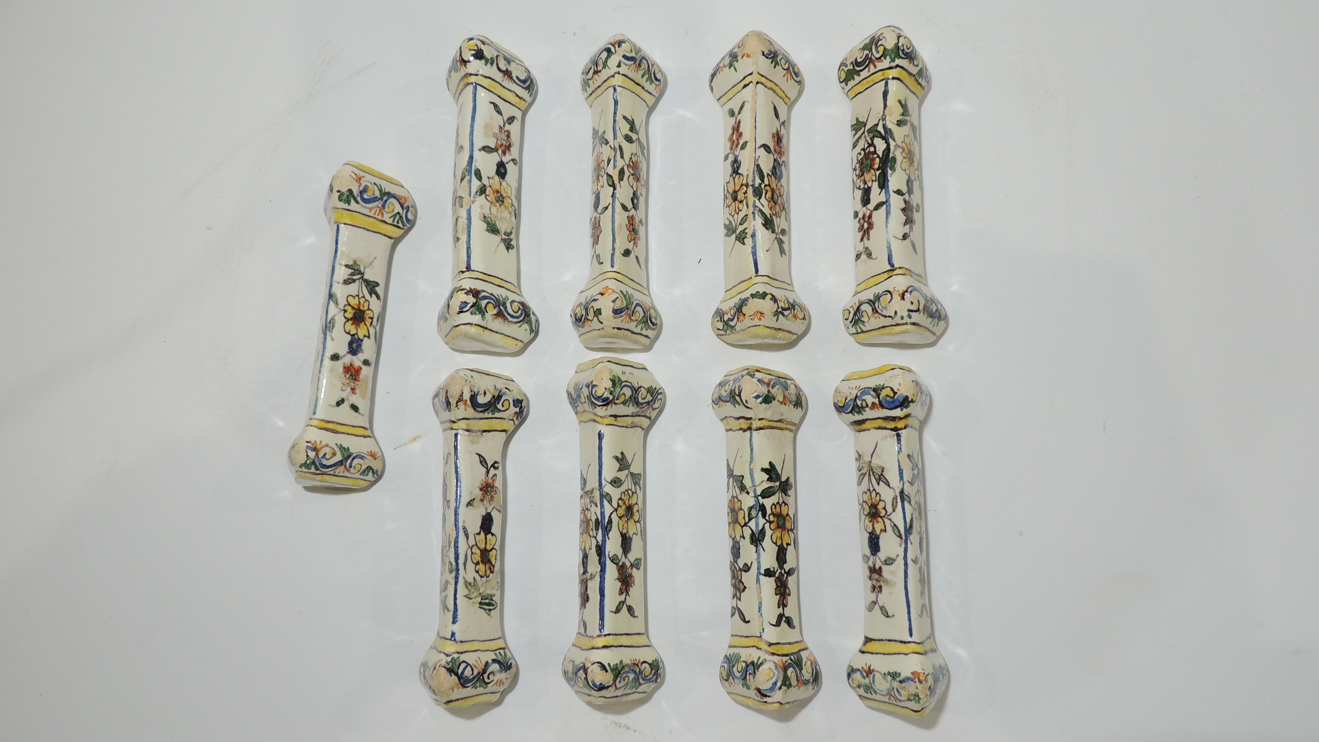 Antique ceramic knife holder / handmade / XIXth
