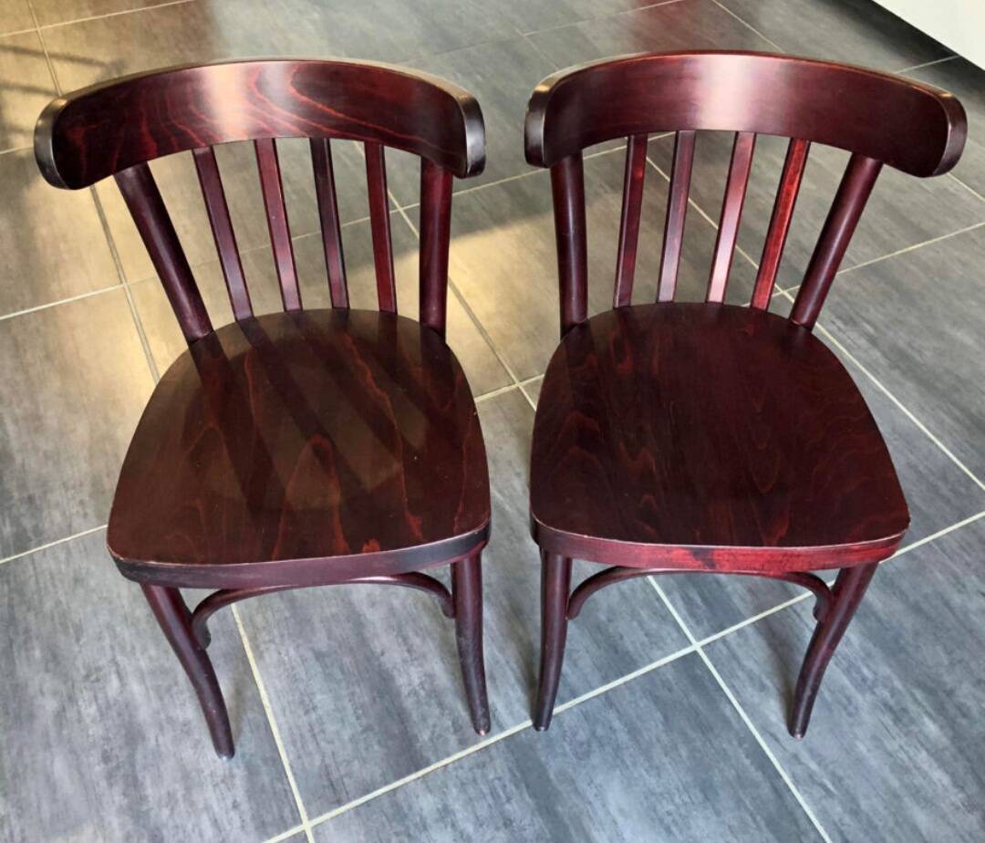 Pair of vintage bistro chairs