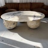 Calacata viola marble coffee table