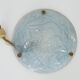 Old degue chandelier, 1-burner art deco washbasin pendant light, in blue glass paste. signed degué