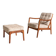 Model 109 Armchair by Ole Wanscher with Footstool, 1950s