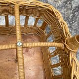 Vintage rattan bottle holder