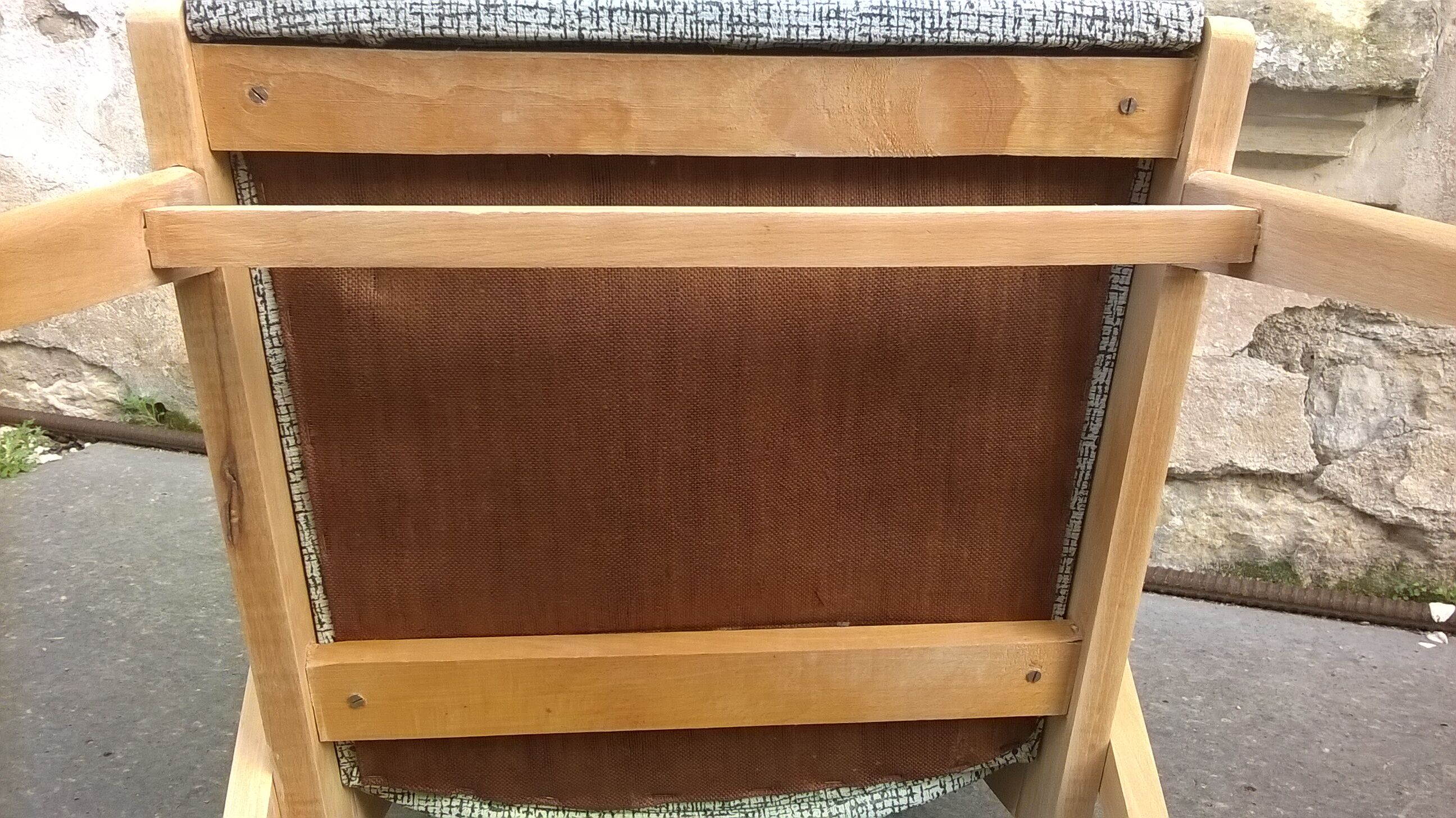 Scandinavian compass foot armchair