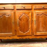 Enfilade trois portes de style Louis XV en merisier massif XX siècle