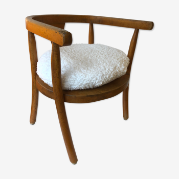 Child's armchair in curved wood circa 1950