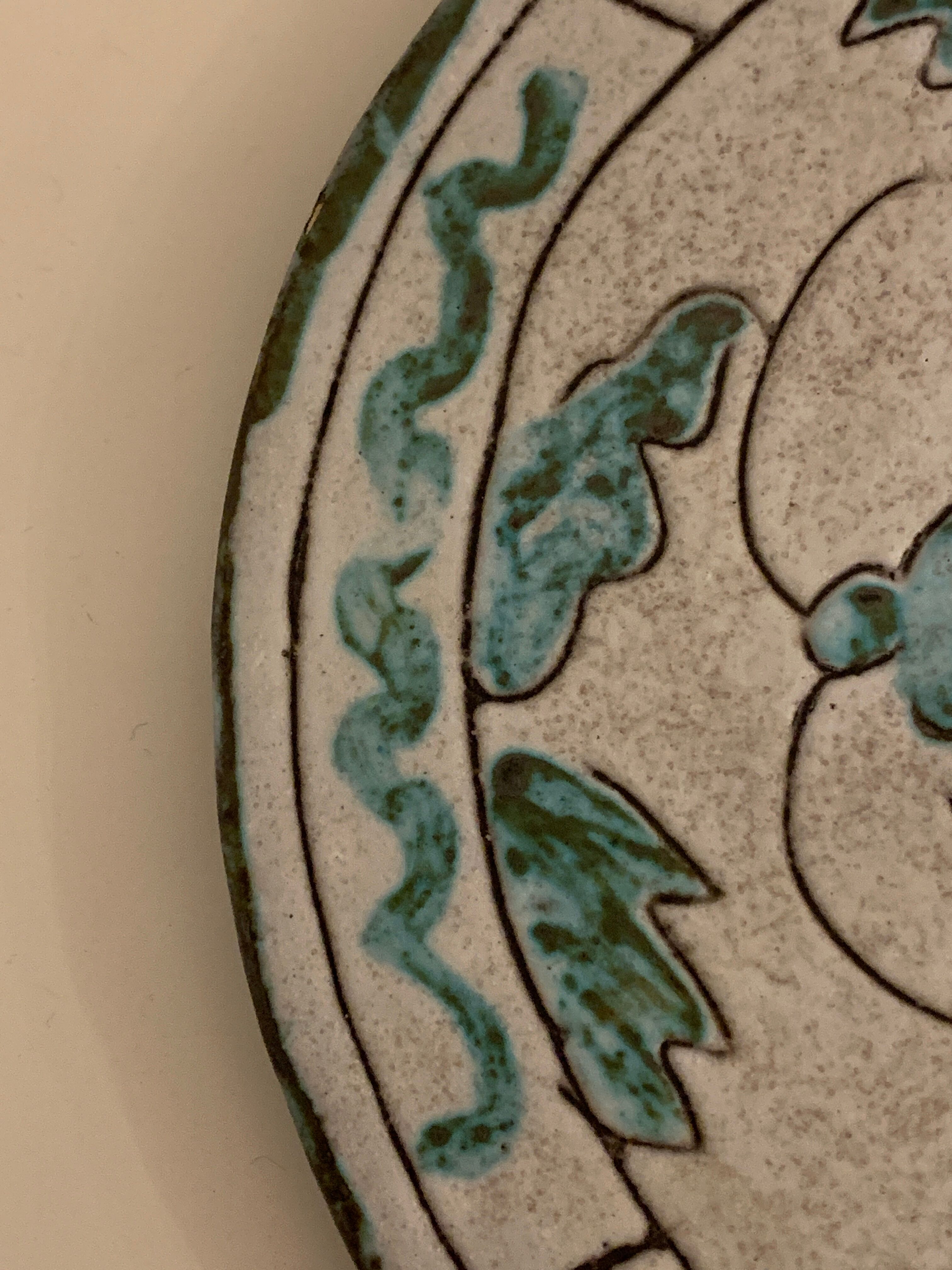 Art Deco ceramic dish, J. Massier, Vallauris