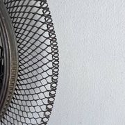 Italian sun mirror in golden mesh 1960 by Ponti