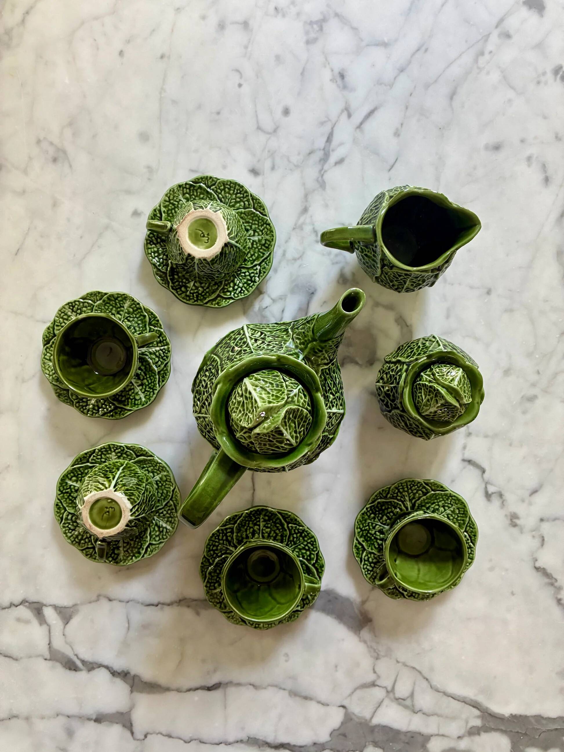 “Choux” coffee service in slip - Caldas da Rainha, Portugal - 1950/1960.