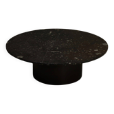 Rare fossil stone and steel coffee table by Metaform 1970s