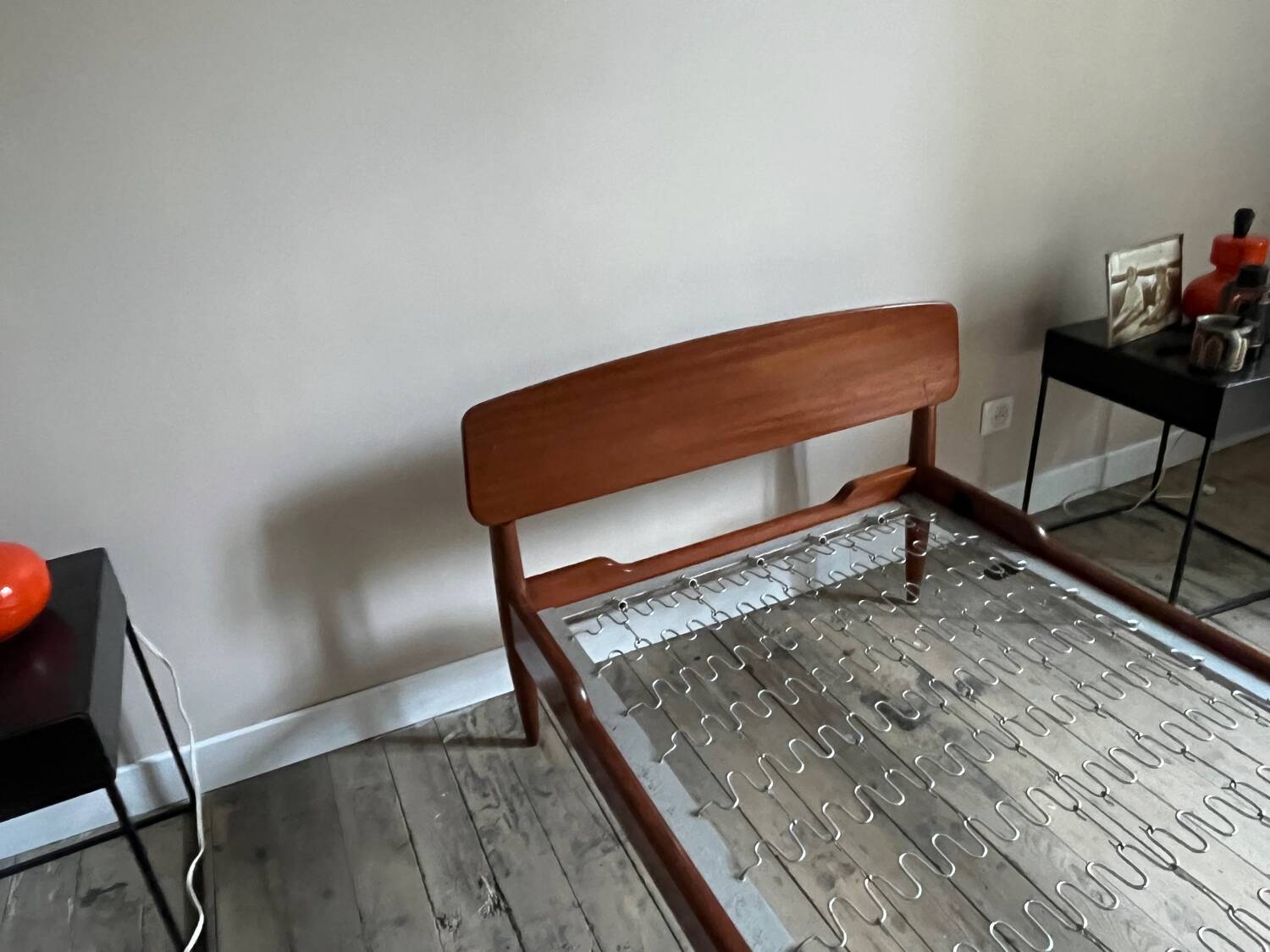 Teak bed by Henri Lancel from the 50s and 60s