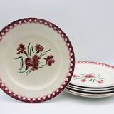 6 Sarreguemines flat plates “Mignardise” model