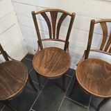4 chaises bistrot en bois courbé