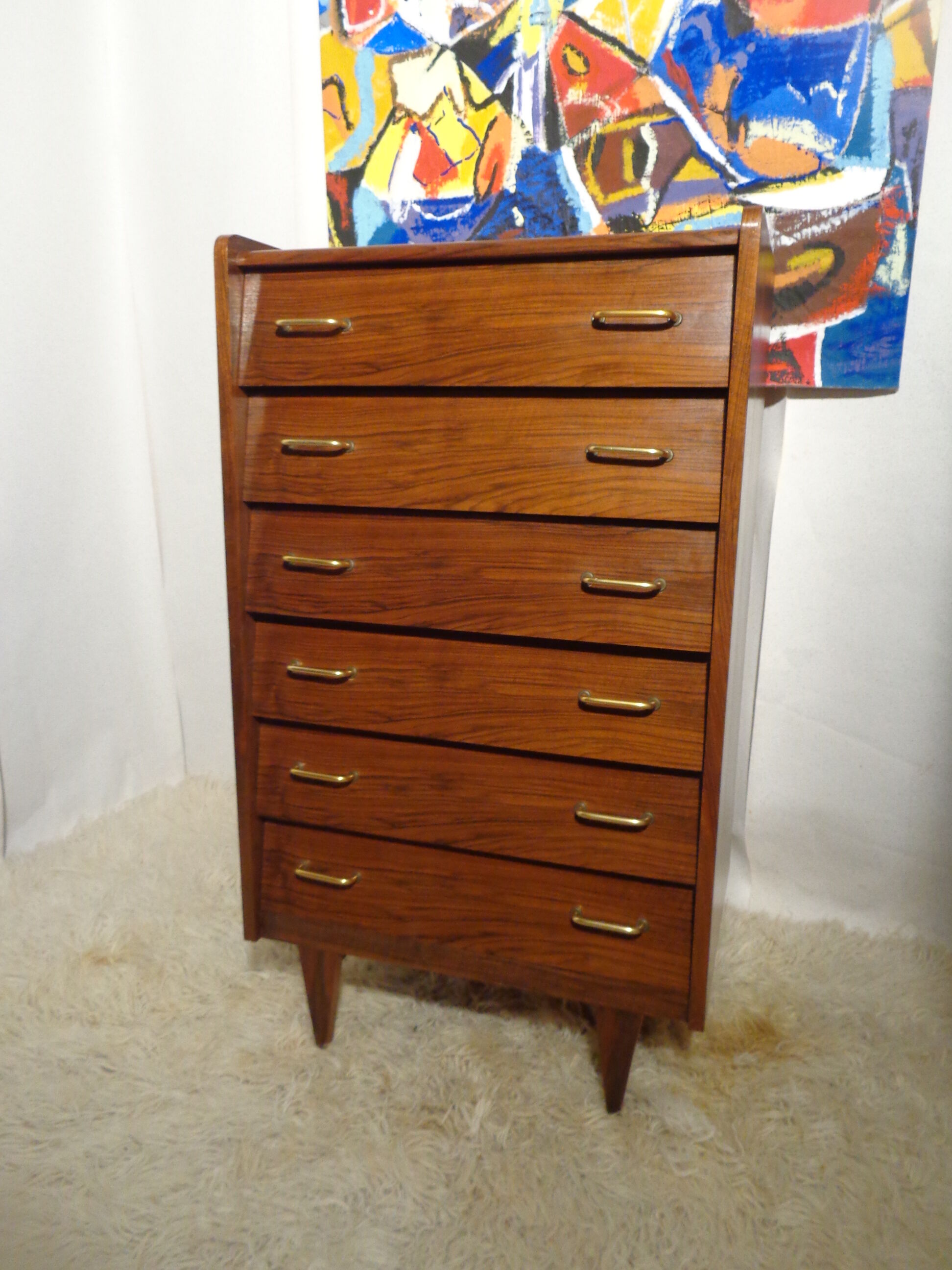 Vintage rag chest of drawers from the 60s