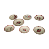 6 flat plates and one plat Badonviller Digoin Sarreguemines