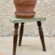 Tabouret en bois tripode vintage