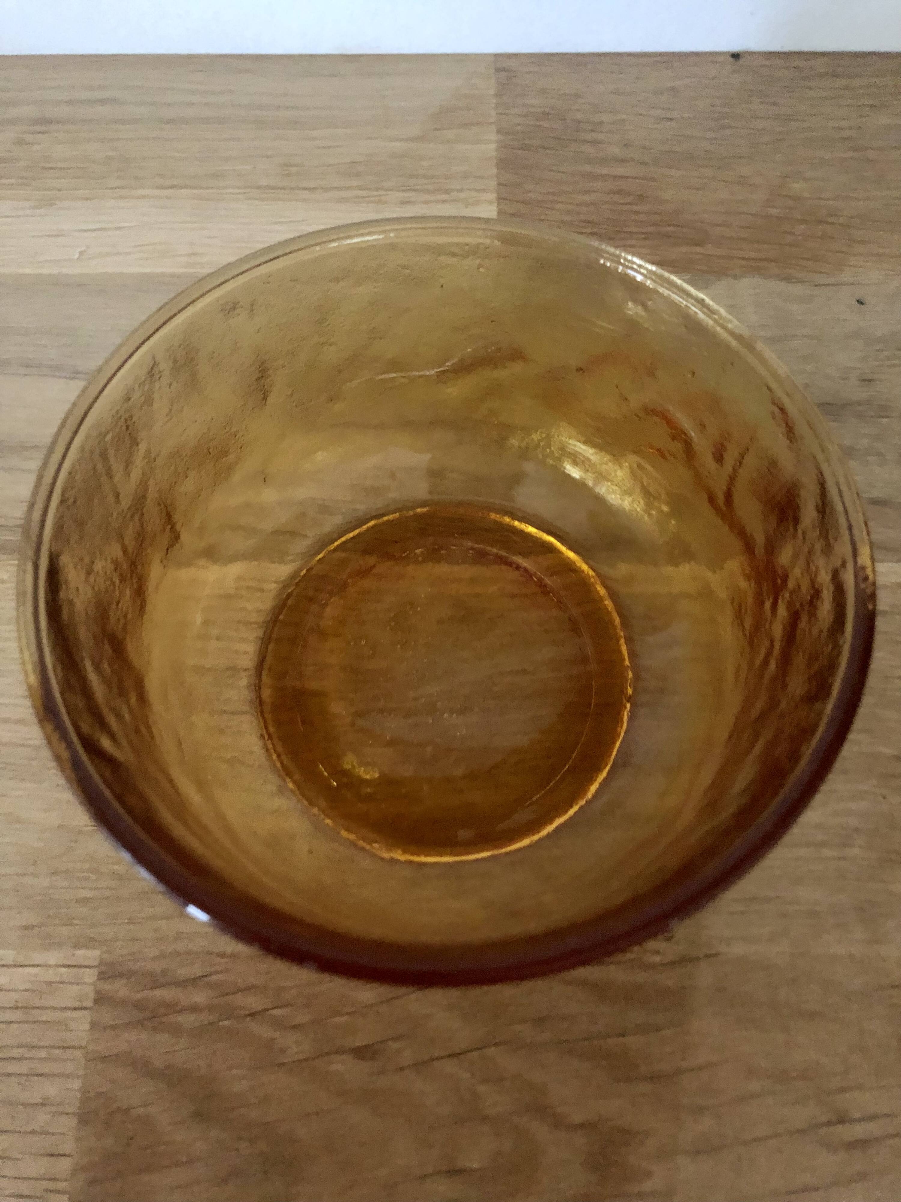 Lot de 4 petits bols marron ambré vintage L'alsacienne biscuits