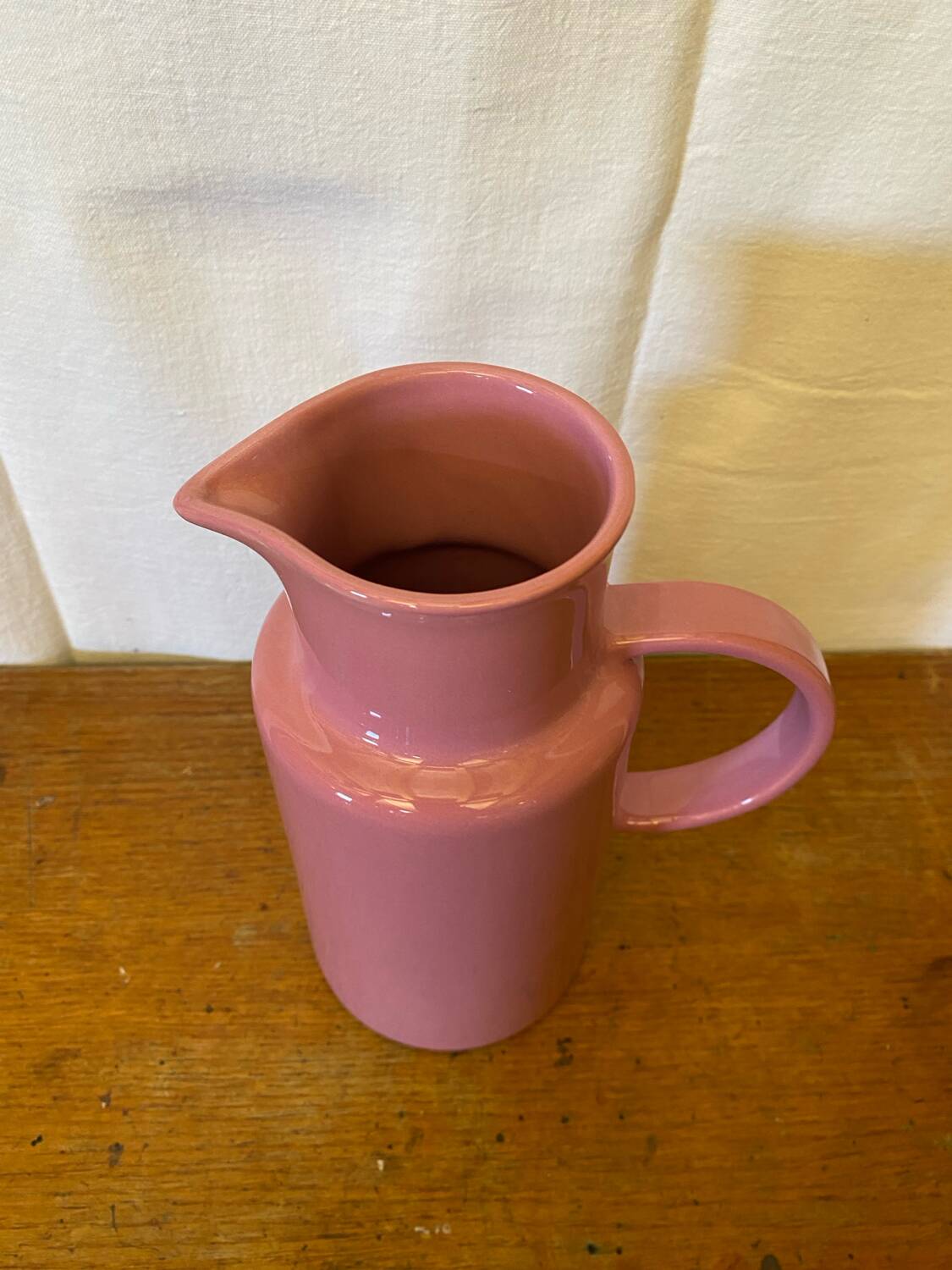 Antique emile henry pitcher vintage pink ceramik