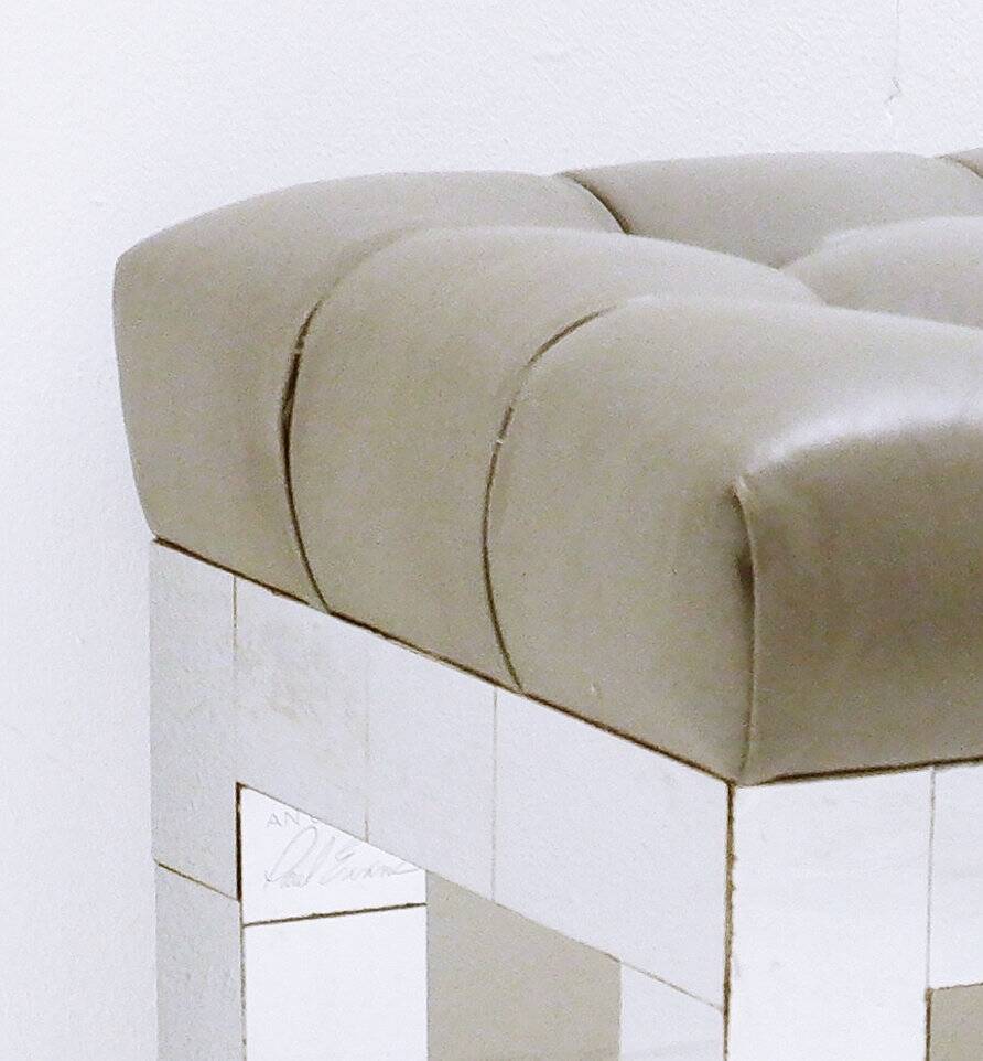 Tabouret ou ottoman de vanité de la série Cityscape par Paul Evans - 1970