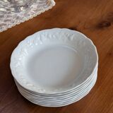 Set of 8 deep plates Limoges porcelain