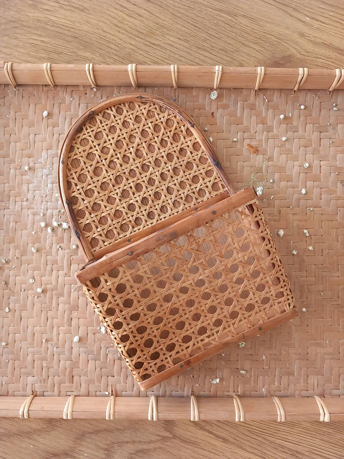 Cane mail holder to hang or place