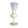 Glass design vase in matte opalescent white glass