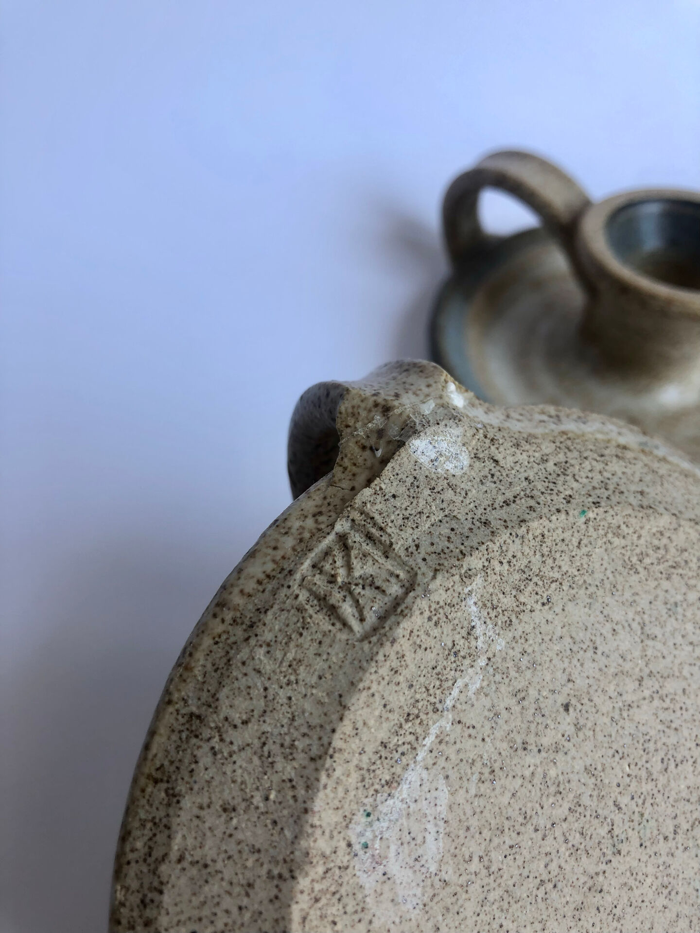 Handcrafted stoneware candle holders