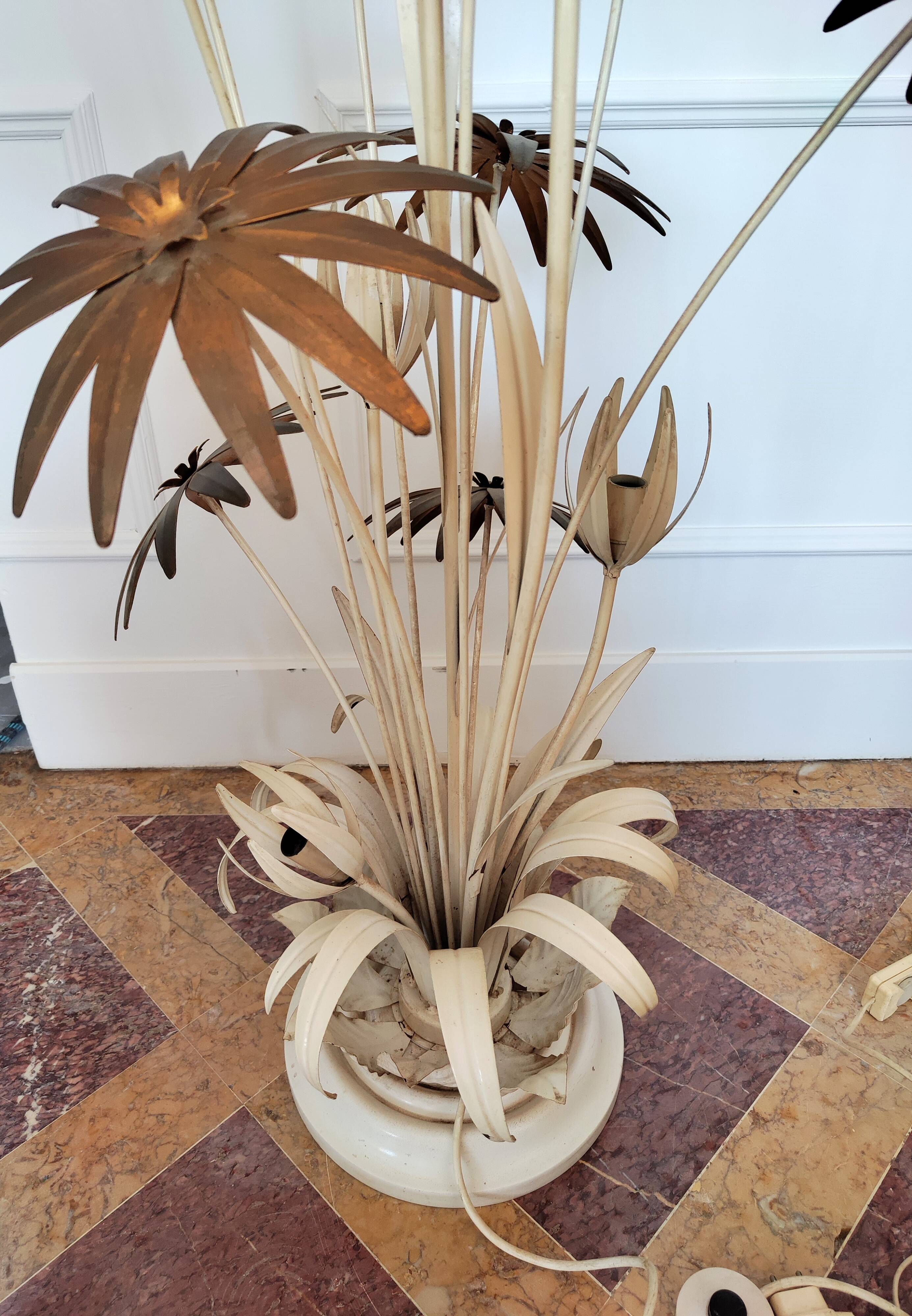 Vintage flower floor lamp by Hans Kogl 1970s
