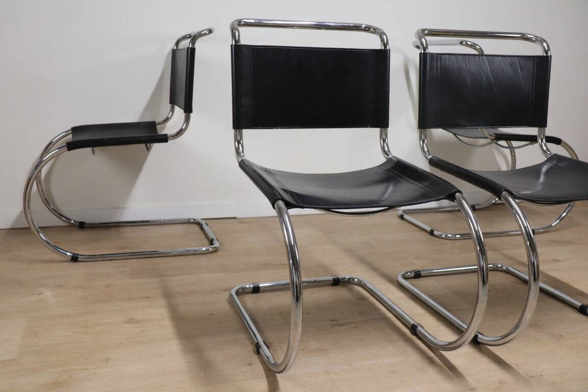 Set of 4 MR10 chairs by Ludwig Mies Van Der Rohe