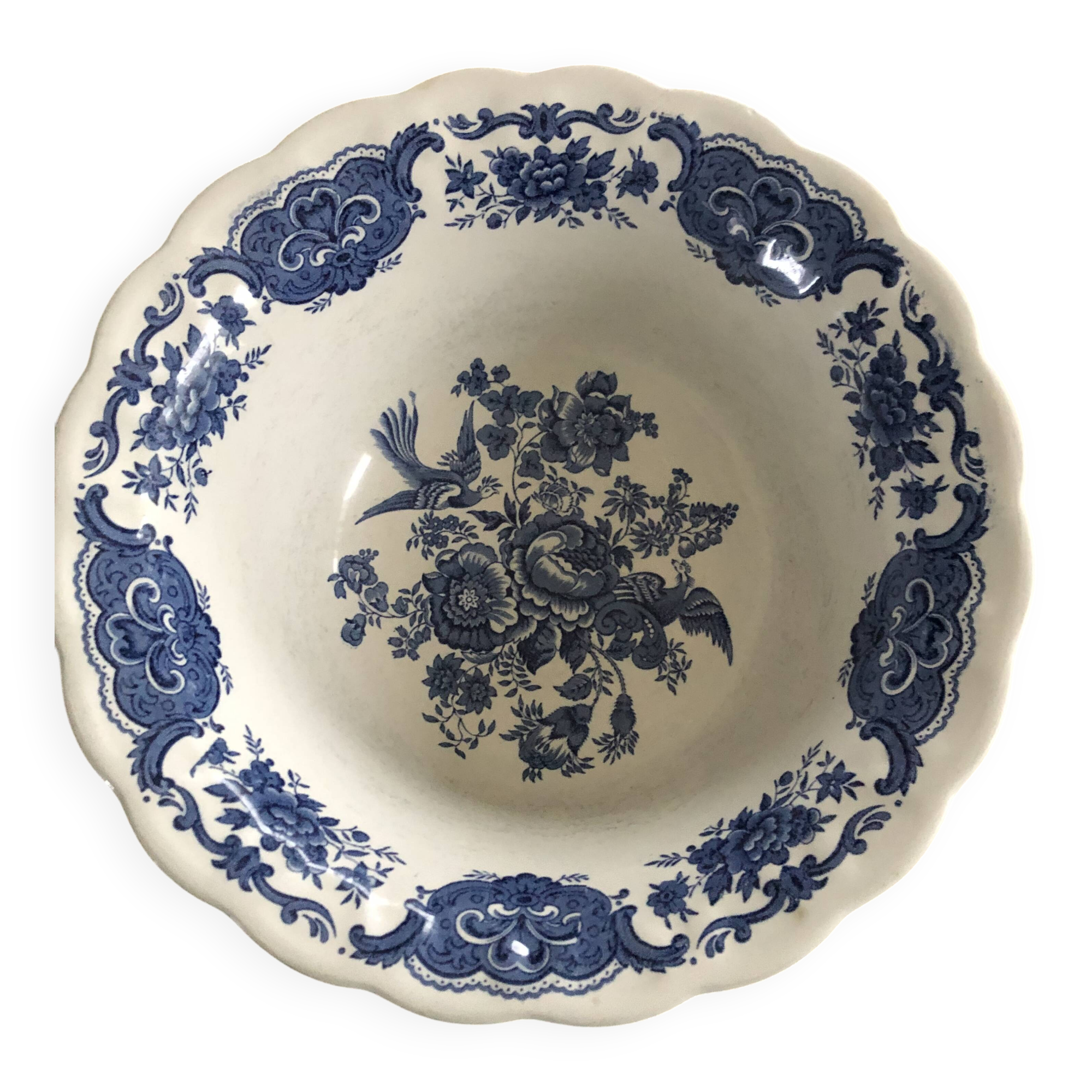 Saladier, bol en porcelaine Staffordshire Ridgway modèle Windsor